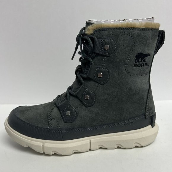 Sorel Women's Explorer II Joan Faux Fur Waterproof Boots Gray Size 7 M